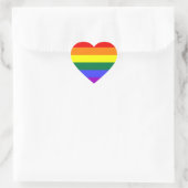 Sticker Cœur Rayures arc-en-ciel (Sac)