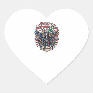 Sticker Cœur Reaper Chrome Patriotique Squelette Dark Patriot &