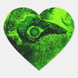 Sticker Cœur recherche d'autocollant de coeur vert