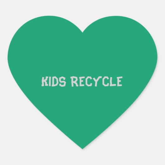 STICKER CŒUR RECYCLE ENFANTS (Devant)