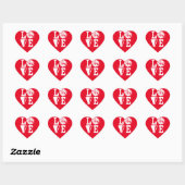 Sticker Cœur Red Cheerleaders Love Heart (Feuille)