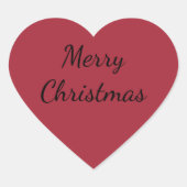 Sticker Cœur Red Festive Joyeux Noël (Devant)