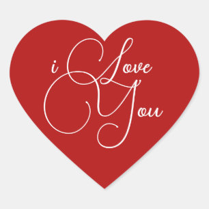 Sticker Cœur Red Heart ''I Love You'' pour Valentine's