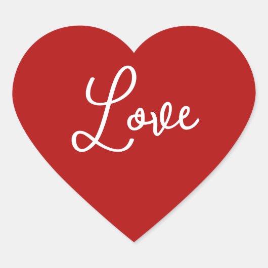 Sticker Cœur Red Heart ''LOVE'' pour Valentine's (Devant)