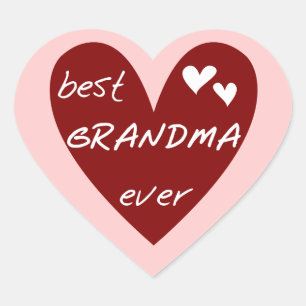 Sticker Cœur Red Heart Meilleure grand-mère toujours T-shirts c