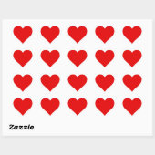 Sticker Cœur Red Heart Shape Love Classic Simple Minimalisme (Feuille)