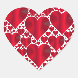 Sticker Cœur Red Hearts Dentelle Design sur le coeur Arrière -