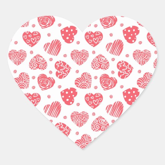 Sticker Cœur Red Hearts Valentine's Day Mariage (Devant)