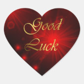 Sticker Cœur red hts stars good luck goler (Devant)