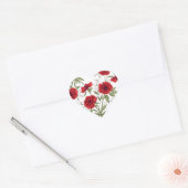 Sticker Cœur Red Rose Romantic Wedding (Enveloppe)