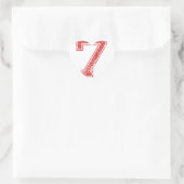 Sticker Cœur Red Sports Jerzee Numéro 7 (Sac)