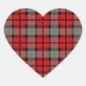 Sticker Cœur Red Tartan (Devant)