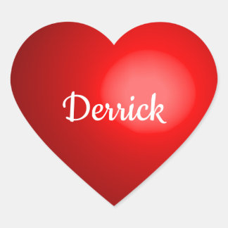 Sticker Cœur Red Valentine Heart with Name