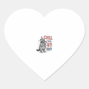 Sticker Cœur Refroidir le 4ème dessin de chemise patriotique de