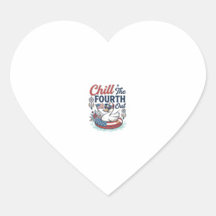 Sticker Cœur Refroidir le quatrième T-shirt vectoriel de canard