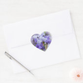 Sticker Cœur Regal Beares Iris - Violet & Blanc (Enveloppe)