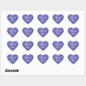 Sticker Cœur Remerciements Mariage Purple Diamonds (Feuille)