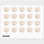 Sticker Cœur Remerciment pour la fête de mariage Tomber amoureu (Feuille)