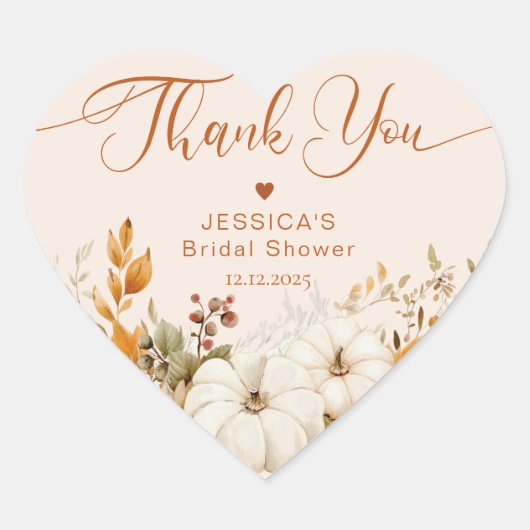 Sticker Cœur Remerciment pour la fête de mariage Tomber amoureu (Devant)