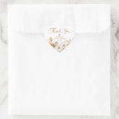 Sticker Cœur Remerciment pour une fête de mariage tomber amoure (Sac)