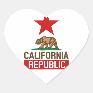 Sticker Cœur République de Californie