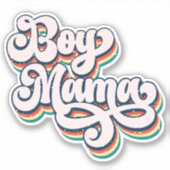Sticker Coeur Retro Boy Mama (Devant)