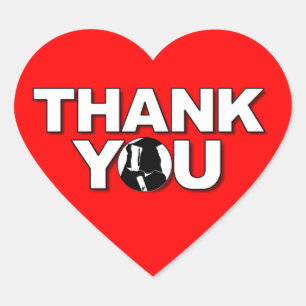 Sticker Cœur Robe 3 d'autocollant de coeur de Merci d'obtention