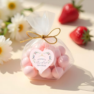 Sticker Cœur Robe de douche de mariée sucrée aux baies Baies &