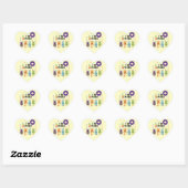 Sticker Cœur Robot T-shirts et cadeaux d'anniversaire 3e (Feuille)
