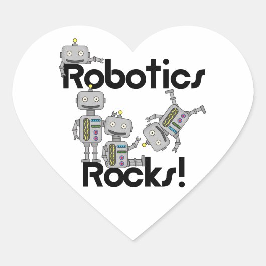 Sticker Cœur Robotics Rocks (Devant)