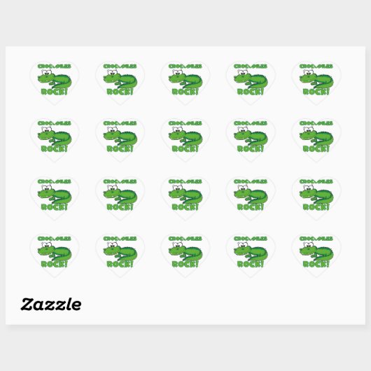 Sticker Cœur Rocher des crocodiles (Feuille)