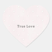 Sticker Cœur Romantic White Hearts Pink Valentine's Day (Devant)