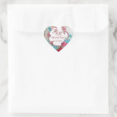 Sticker Cœur ROMANTICA MONOGRAM, Enregistrer la date, coeur bla (Sac)