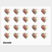 Sticker Cœur Romantique Amour Coeur Art Imprimer (Feuille)