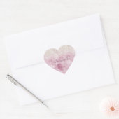 Sticker Cœur Romantique Glam rose Parties scintillant blanche é (Enveloppe)
