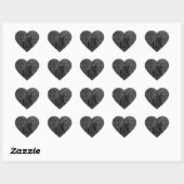 Sticker Cœur Romantique Halloween Skeleton Couple (Feuille)