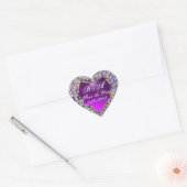 Sticker Cœur ROMANTIQUE LILAC HEART MONOGRAM Enregistrer la dat (Enveloppe)
