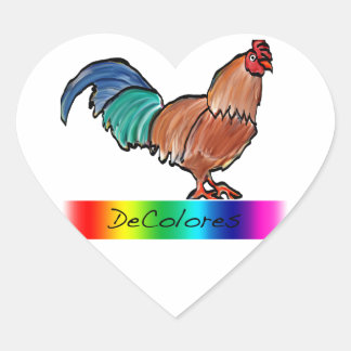 Sticker Cœur Rooster DeColores