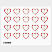 Sticker Cœur Rosaire de rose blanche (Feuille)