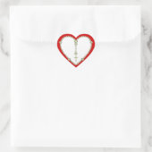 Sticker Cœur Rosaire de rose blanche (Sac)