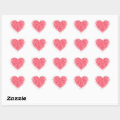 Sticker Cœur Rose (Feuille)