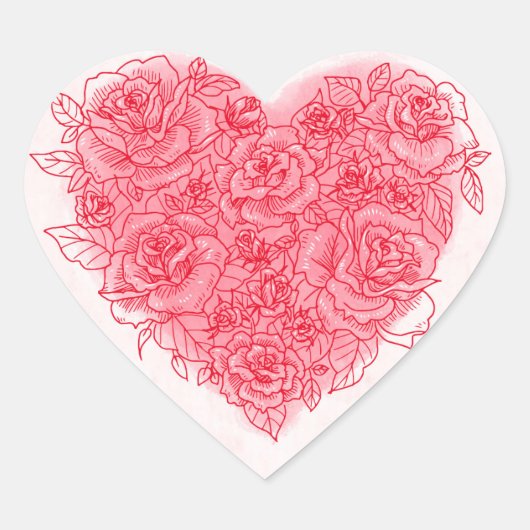 Sticker Cœur Rose (Devant)