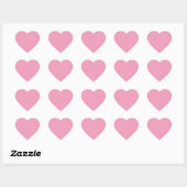 Sticker Cœur Rose Amaranth (couleur solide) (Feuille)