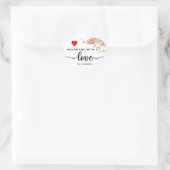 Sticker Cœur Rose artisanal avec amour (Sac)