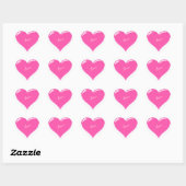 Sticker Coeur Rose avec Amour Texte - Personnalisa (Feuille)