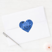 Sticker Cœur Rose bleu (Enveloppe)