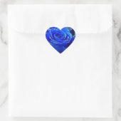 Sticker Cœur Rose bleu (Sac)