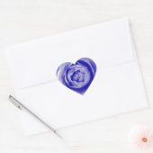 Sticker Cœur Rose bleu (Enveloppe)