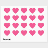 Sticker Coeur Rose Chaud (Feuille)