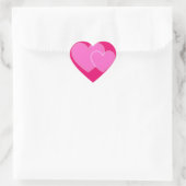 Sticker Coeur rose chaud (Sac)
